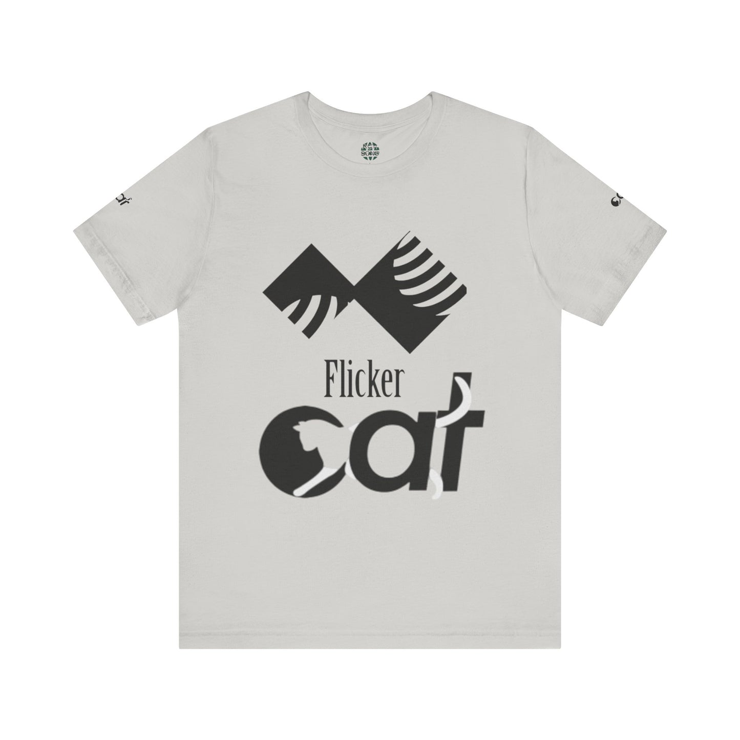 Flicker Cat Graphic Tee - Unisex Jersey Short Sleeve T-Shirt for Cat Lovers