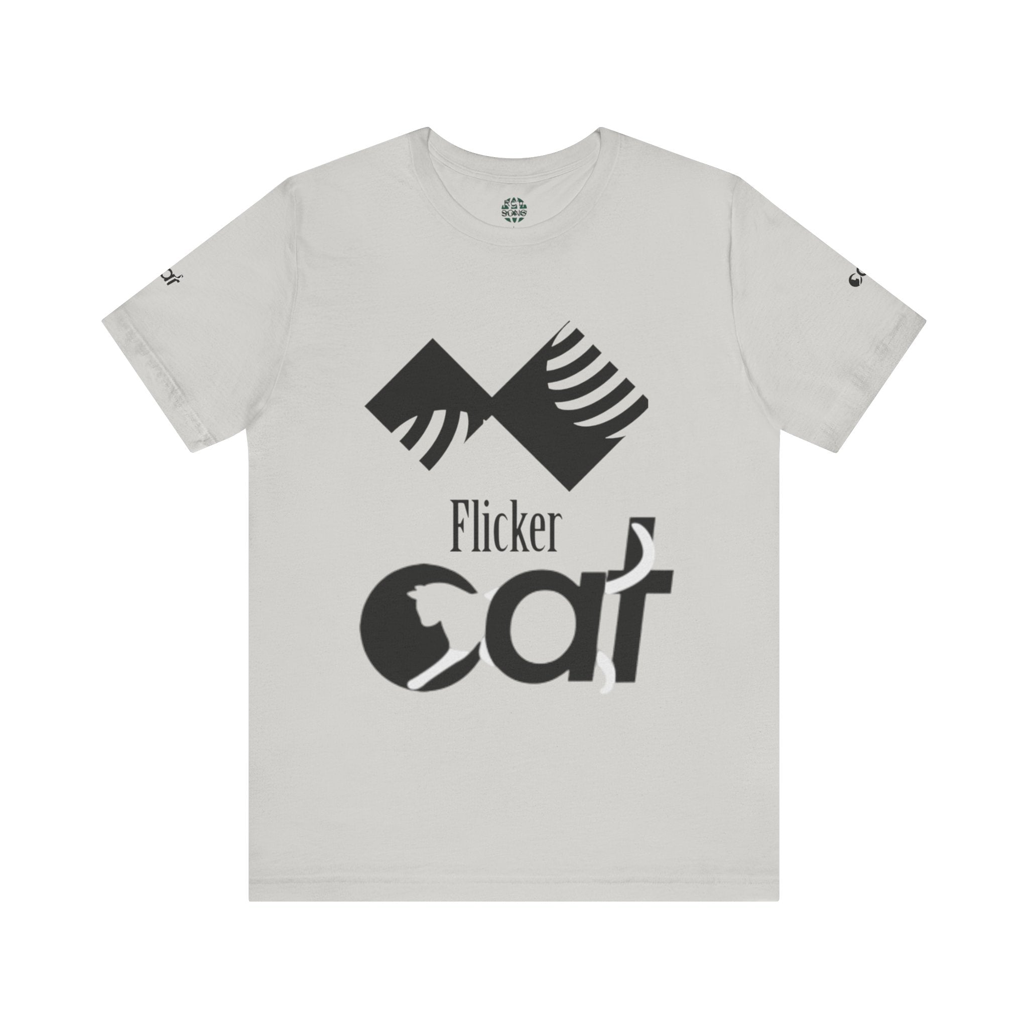 Flicker Cat Graphic Tee - Unisex Jersey Short Sleeve T-Shirt for Cat Lovers