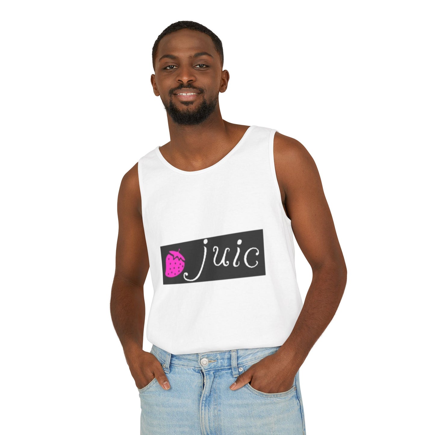 Juice-Themed Unisex Tank Top, Perfect for Summer Outings, Pool Parties, and Fruit Lovers