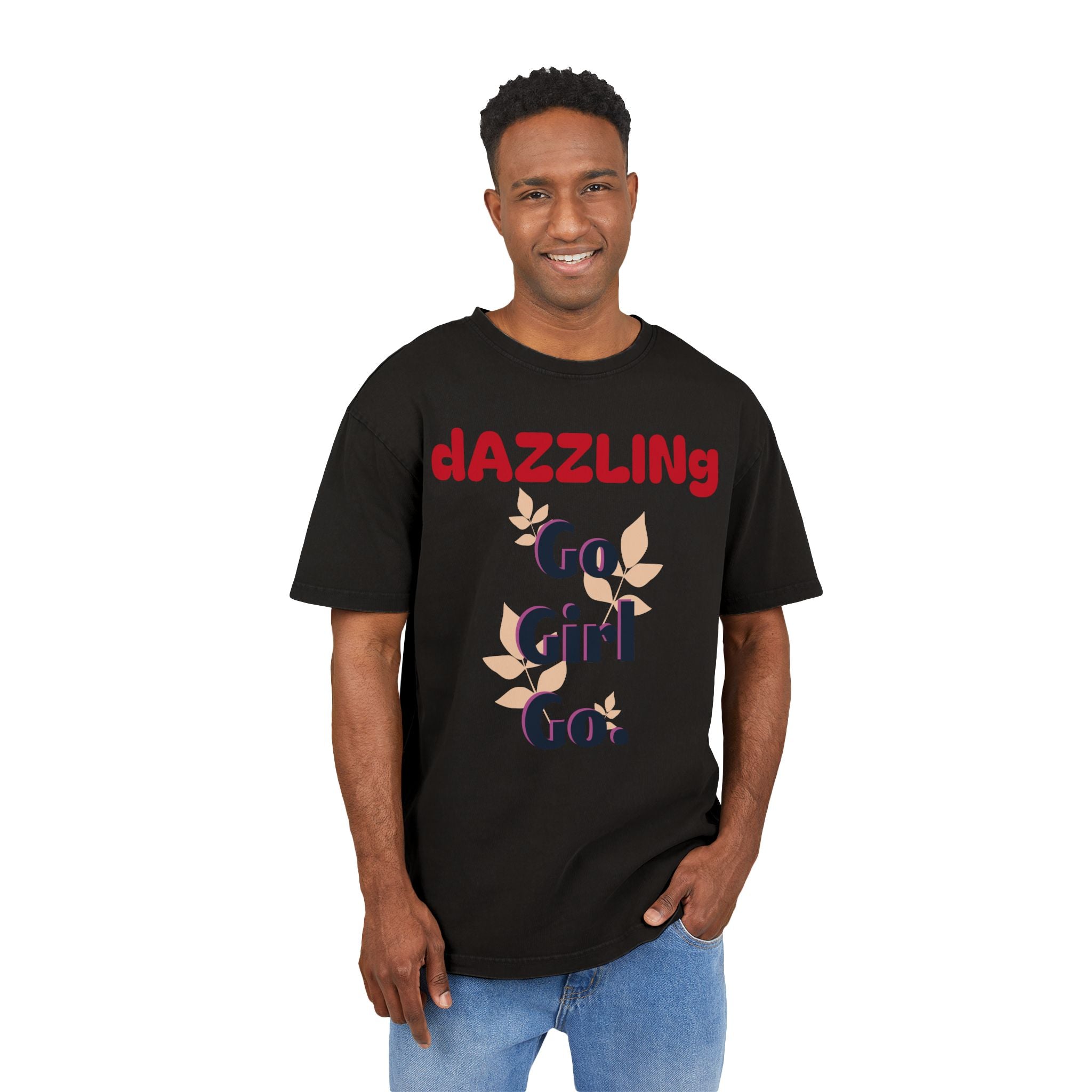 Oversize Tee - Dazzling 'Go Girl Go' Design