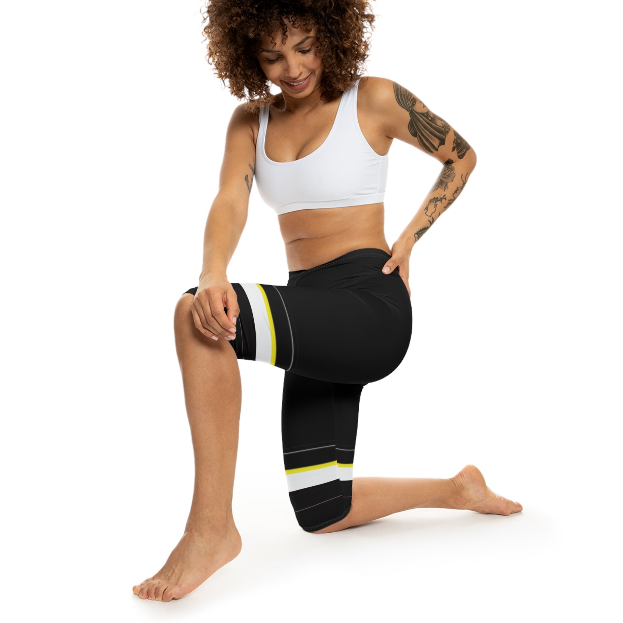 Striped Capri Leggings