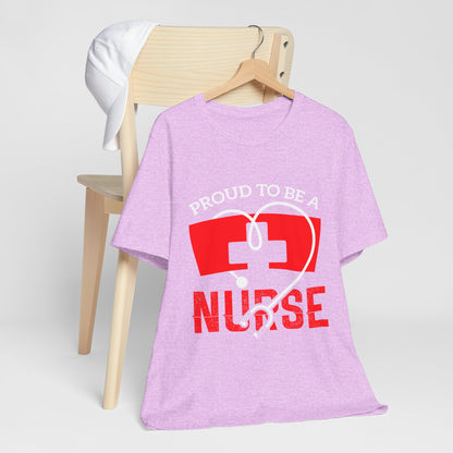 Fier d’être un tee-shirt unisexe infirmière 