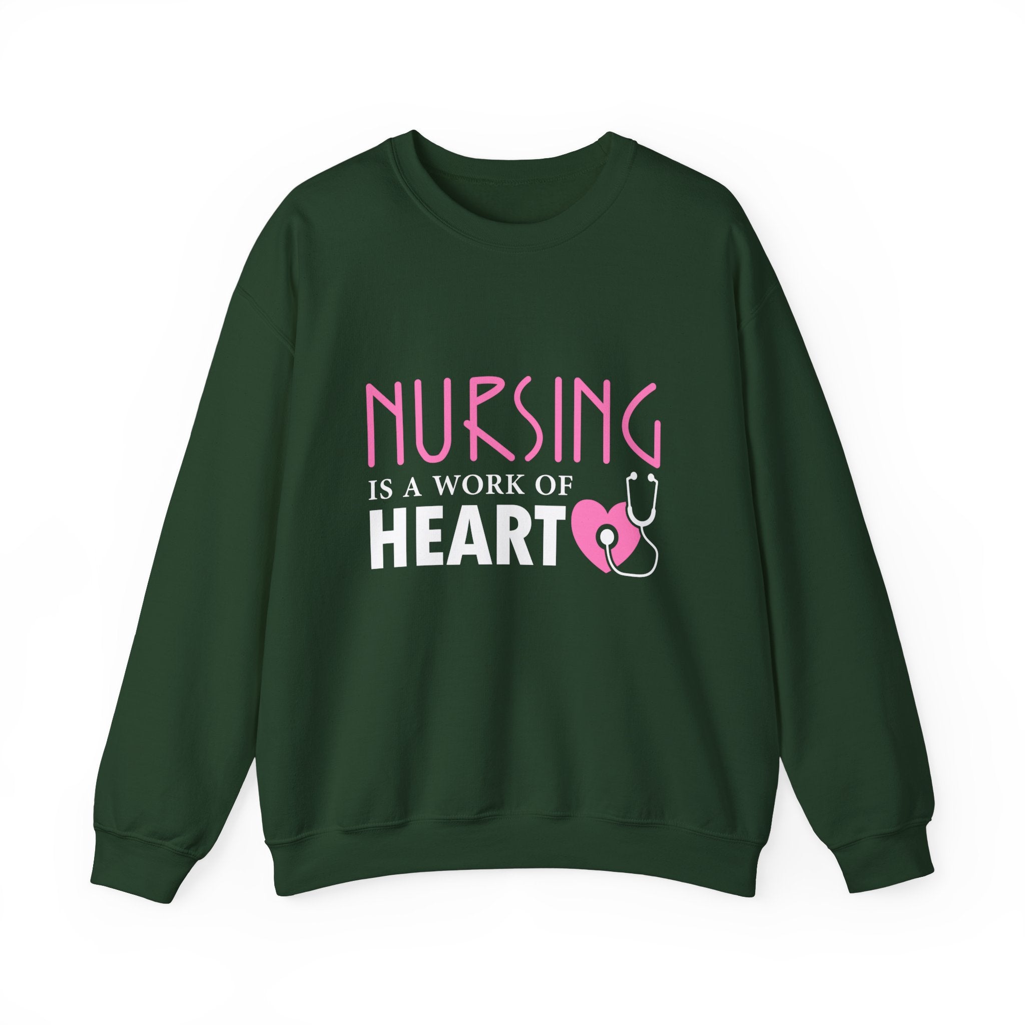 Nursing Is A Work Of Heart Unisex Sweatshirt Printify