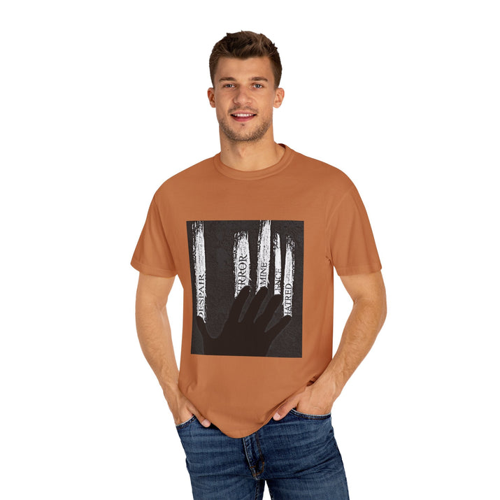 Garment-Dyed T-shirt, Unisex Black Graphic Tee, Motivational Shirt, Casual Streetwear, Perfect Gift for Friends Printify