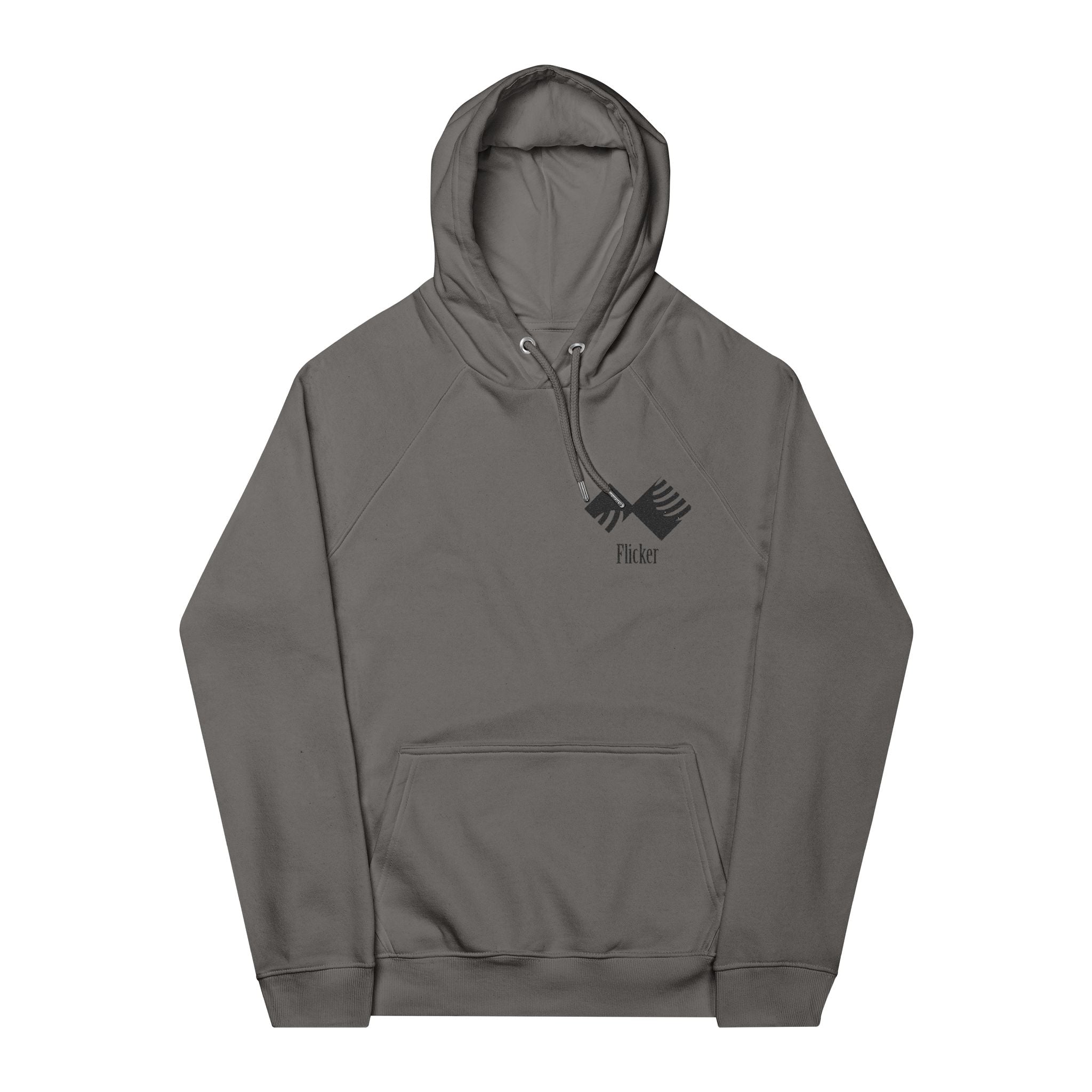 Eco-Friendly Unisex Hooded Sweatshirt with Embroidered "Flirker" Design