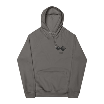 Eco-Friendly Unisex Hooded Sweatshirt with Embroidered "Flirker" Design