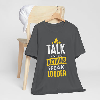 Parler, c’est des actions bon marché, parler plus fort, tee-shirt unisexe 