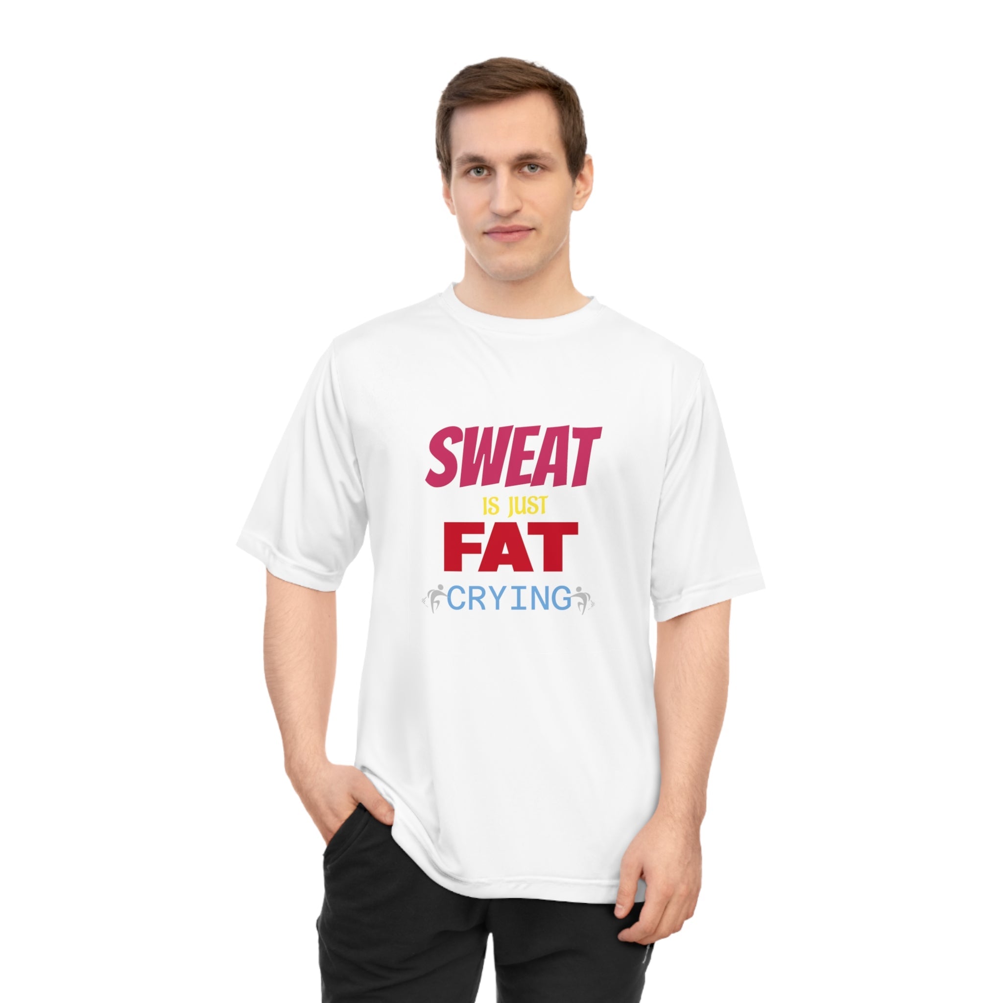 Motivational Fitness T-Shirt – Unisex Sweat is Just Fat Crying, Gym Apparel, Workout Shirt, Activewear, Gift for Fitness Enthusiasts Printify