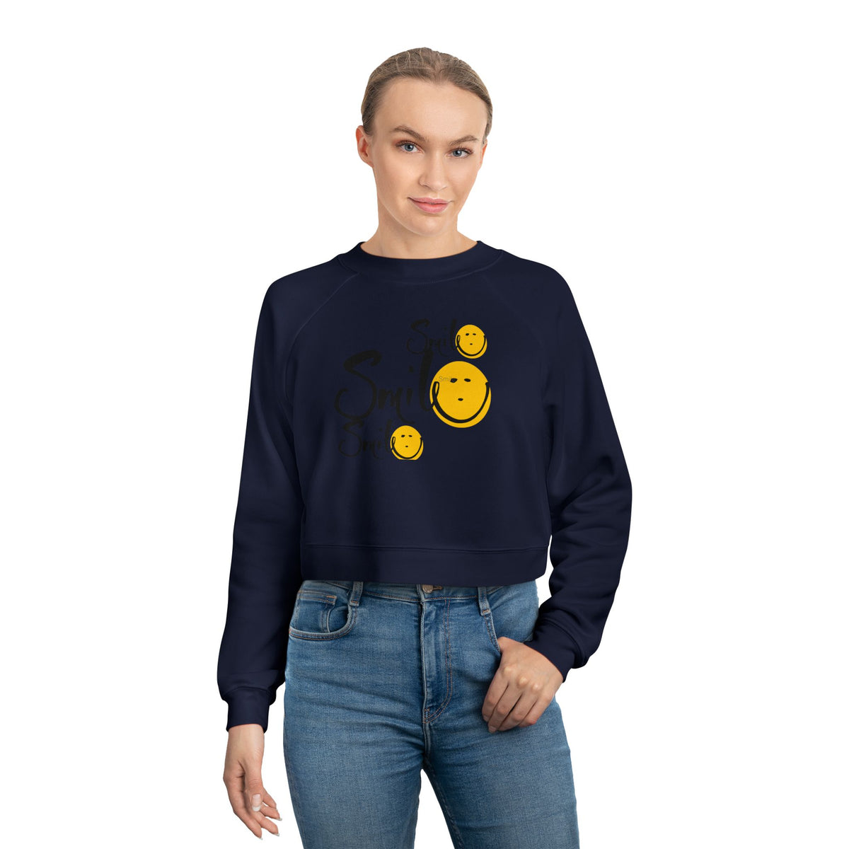 Smile Smile Smile Cropped Fleece Pullover