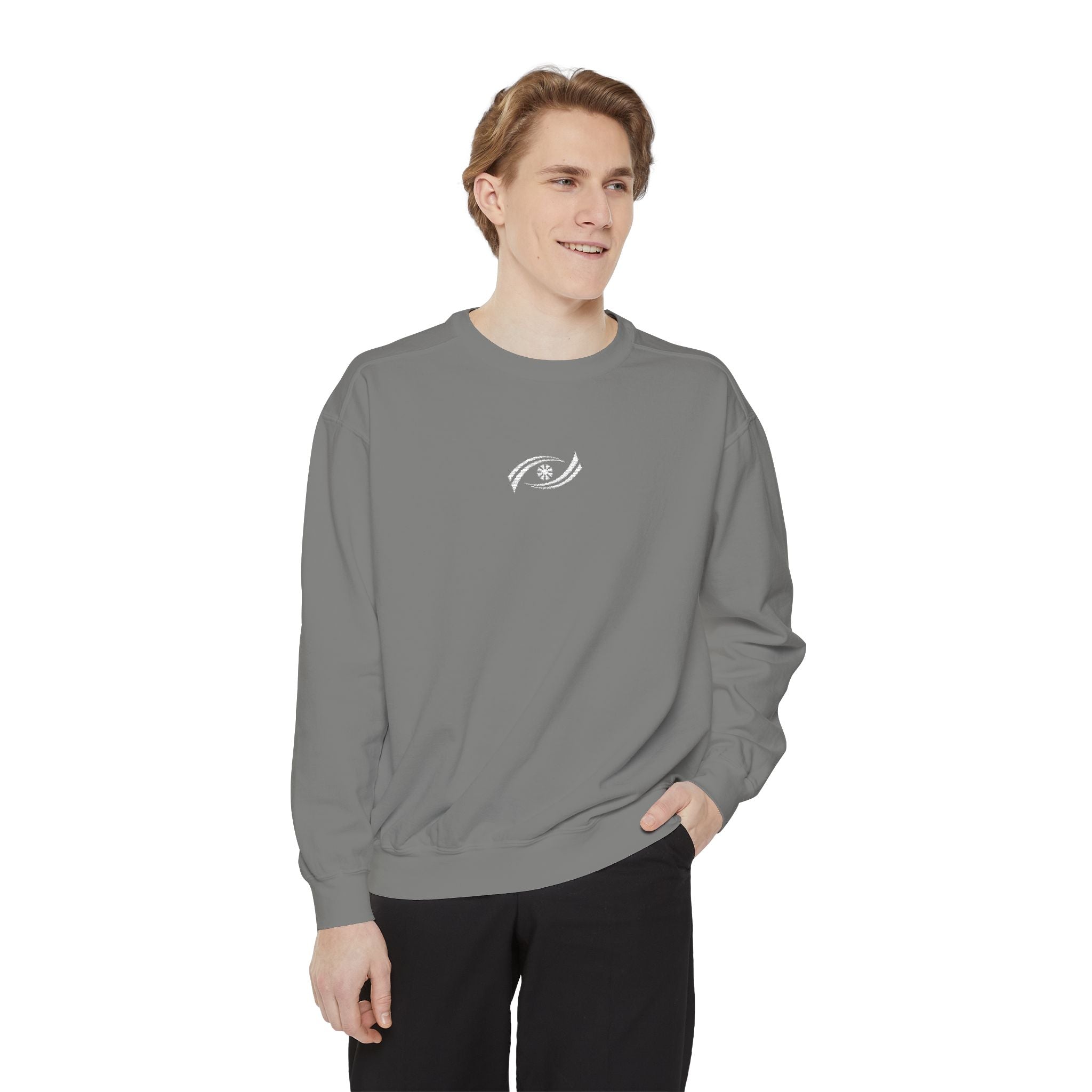 Garment-Dyed Sweatshirt, Cozy Unisex Pullover, Casual Comfortable Sweater, Perfect for Relaxing, Gift Idea for Friends and Family Printify