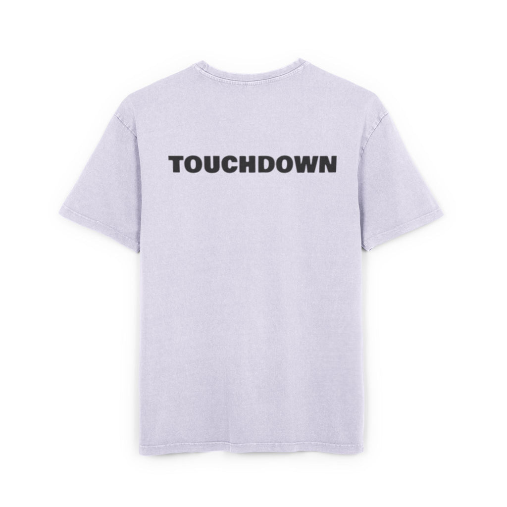 Men's Acid Washed Oversized Tee, Touchdown Graphic Shirt, Casual Style Tee, Gifts for Football Fans, Streetwear Essential