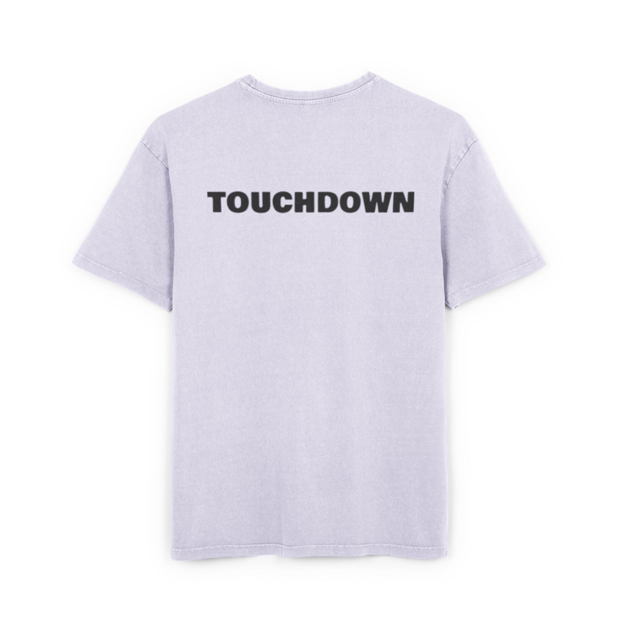 Men's Acid Washed Oversized Tee, Touchdown Graphic Shirt, Casual Style Tee, Gifts for Football Fans, Streetwear Essential