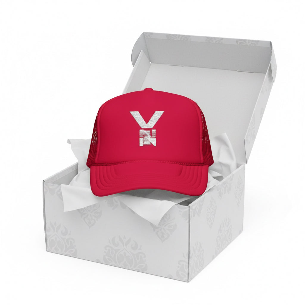 Vibrant Embroidered Foam Trucker,Adjustable Cap Printify