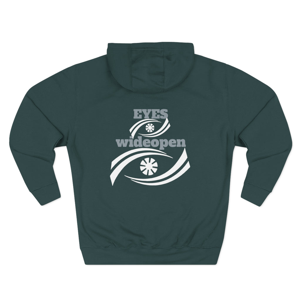 Fleece Hoodie, Cozy Warmth, Casual Style, Perfect for All Seasons, Gift for Friends, EYES wideopen Design
