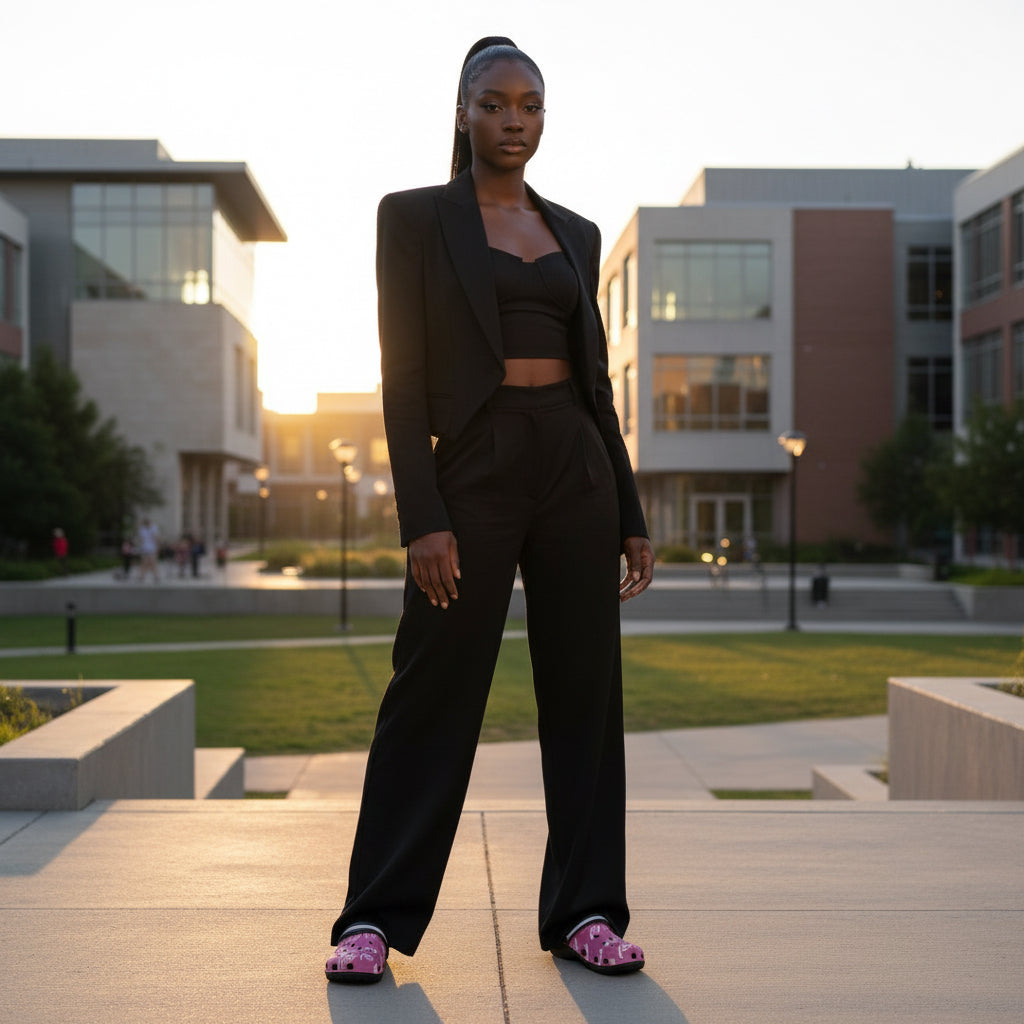 Chic Pink EVA Foam Clogs, Comfortable Slip-On Shoes for Home, Garden, and Office, Cute Lightweight Footwear for Women Printify