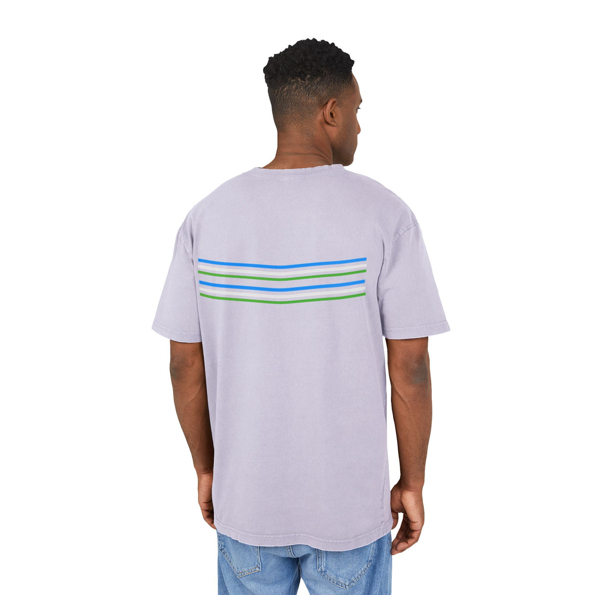 Oversize Tee with Bold Lines