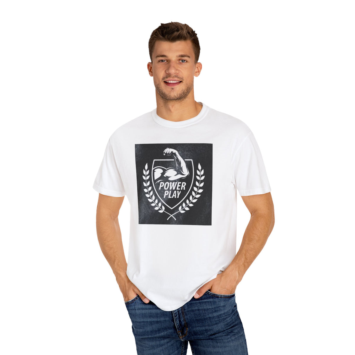 Power Play Unisex Garment-Dyed T-Shirt - Gym Motivation Apparel