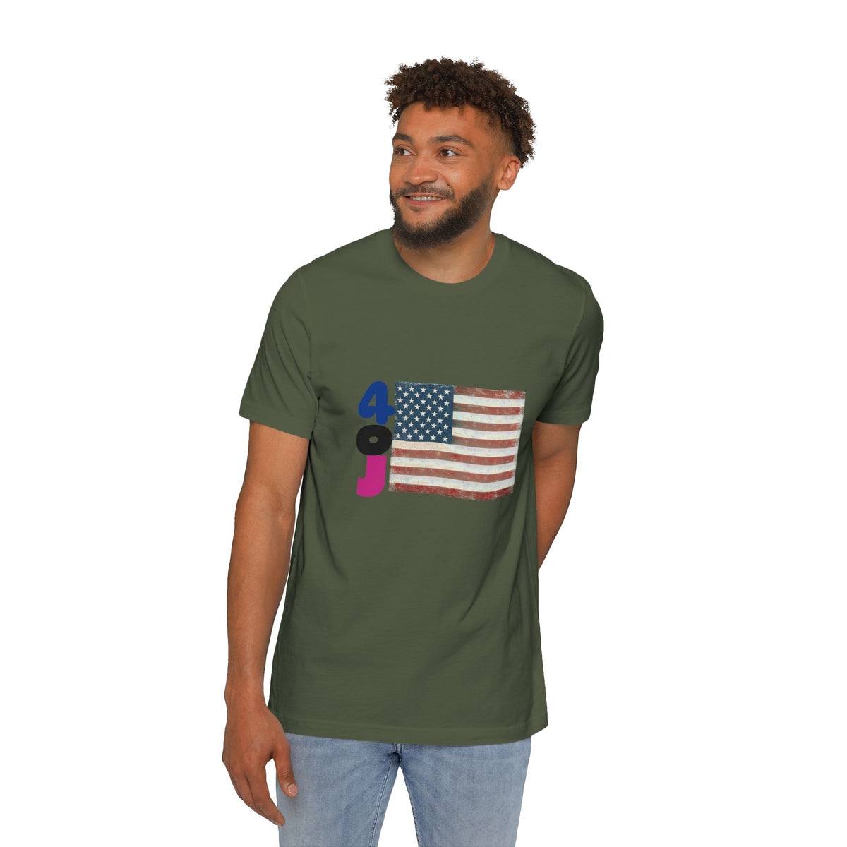 USA Flag Short-Sleeve T-Shirt, Patriotic Tee for Independence Day, Casual Wear, Gift for Veterans, Summer Style