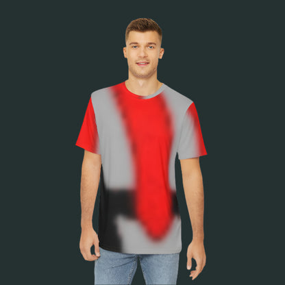 Polyester Tee - Stylish Red Tie Design for Casual Wear