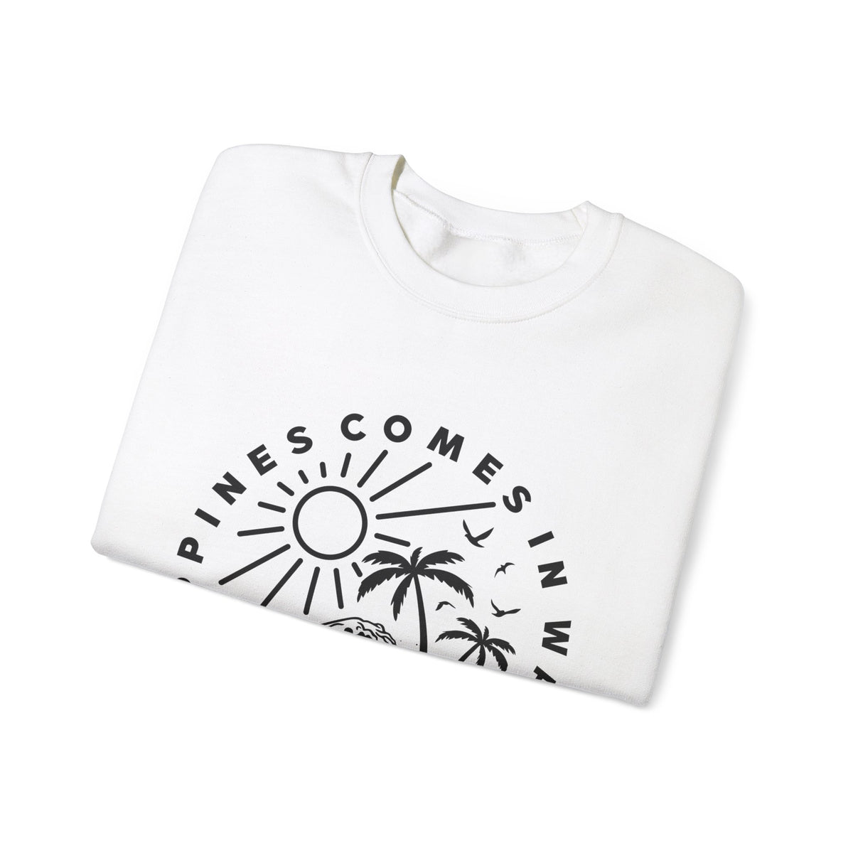 Le bonheur vient par vagues Sweatshirt 