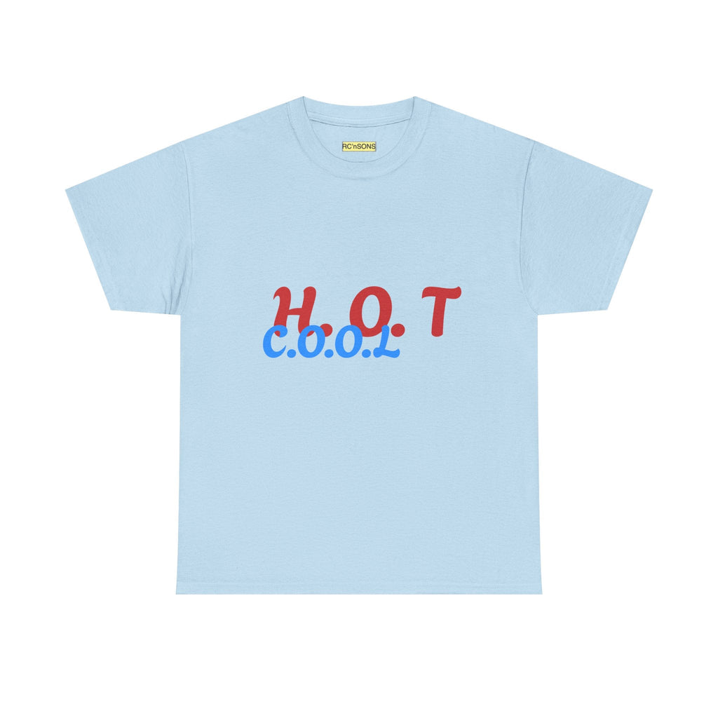 Cool & Trendy Unisex Heavy Cotton Tee - H.O.T. C.O.O.L. Graphic Shirt, Casual Wear, Gift for Friends, Summer Style, Streetwear Printify