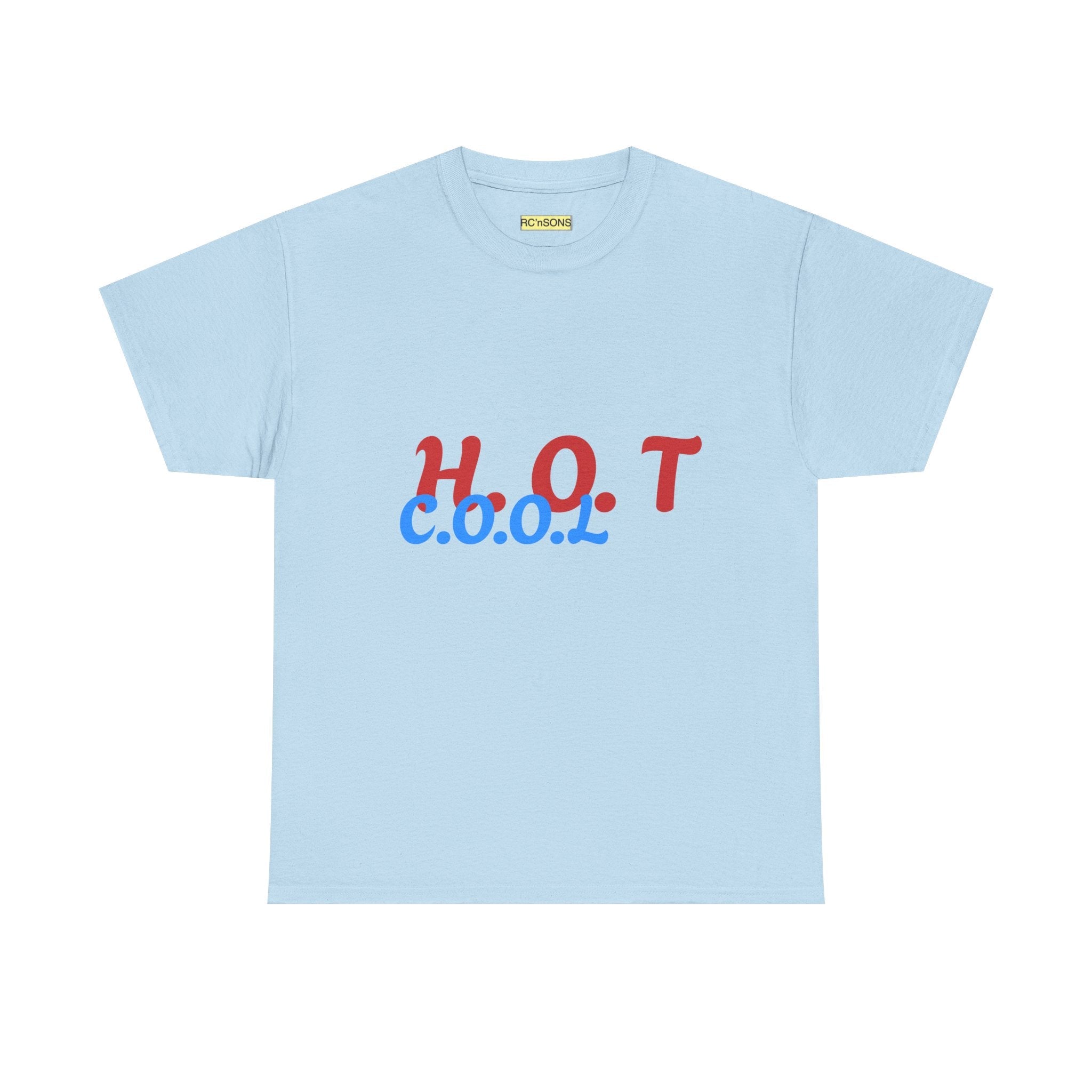 Cool & Trendy Unisex Heavy Cotton Tee - H.O.T. C.O.O.L. Graphic Shirt, Casual Wear, Gift for Friends, Summer Style, Streetwear Printify