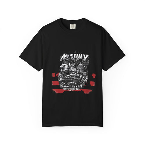 4th of July Eagle T-Shirt — 'Land of the Free' Patriotic Graphic Tee