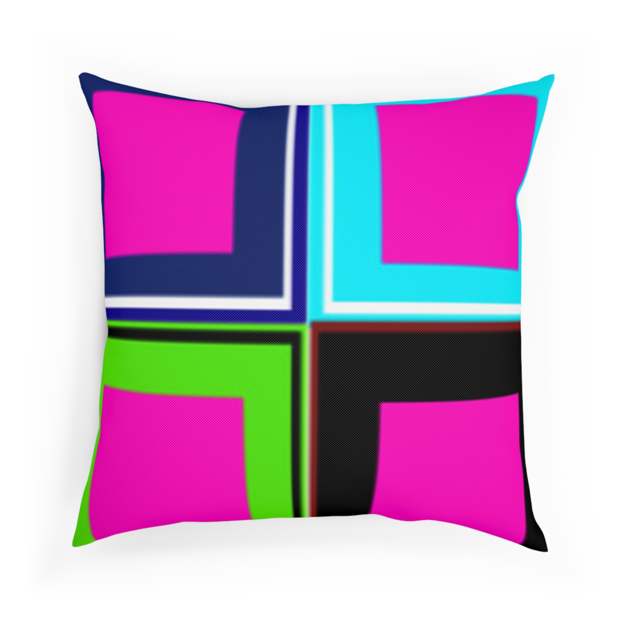 Colorful Geometric Cushion Cover - Funky Home Decor, Throw Pillow, Modern Gift, Vibrant Accent, Unique Cushion