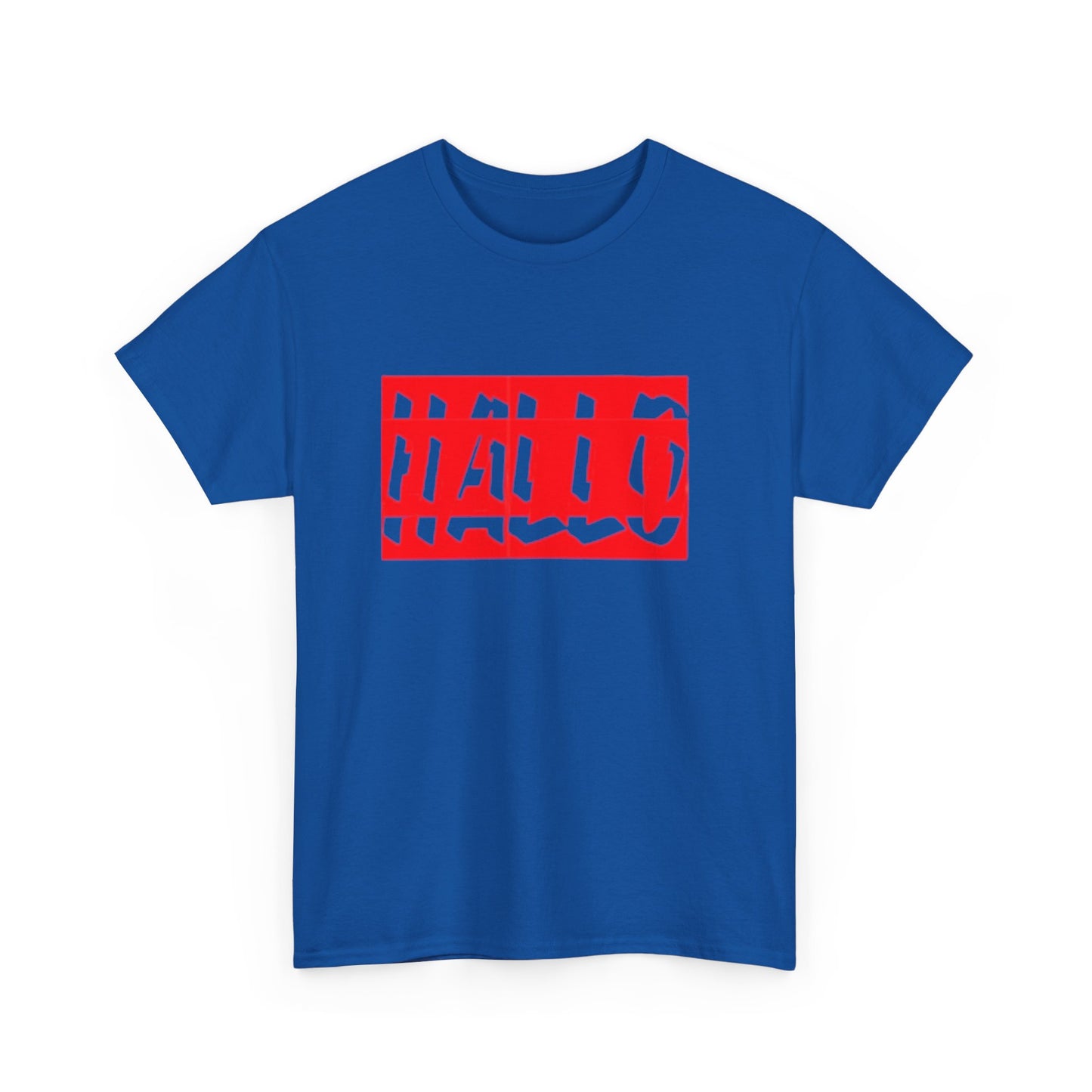 Bold "HALLO" Unisex Heavy Cotton Tee - Casual Style for Everyday Wear