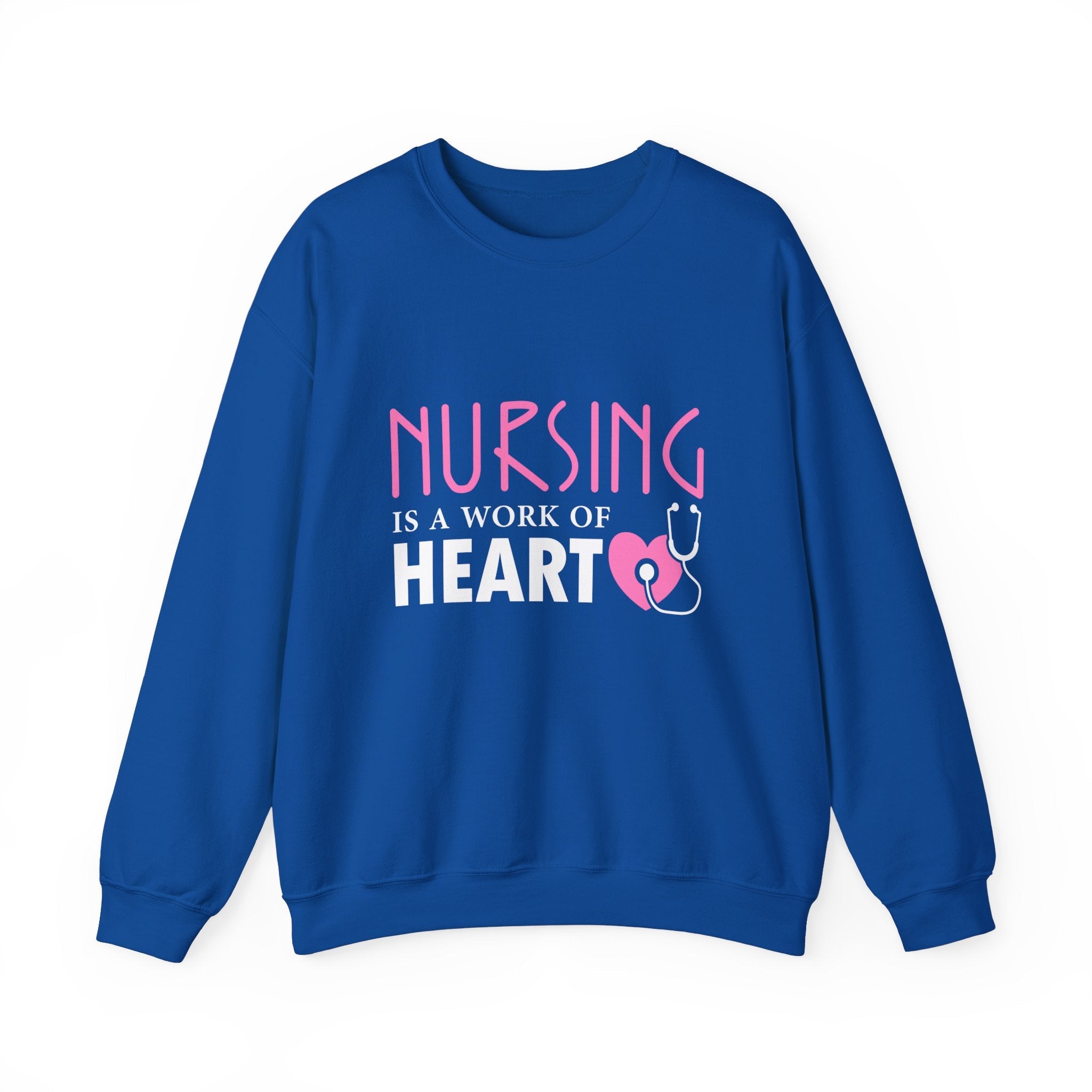 Nursing Is A Work Of Heart Unisex Sweatshirt Printify