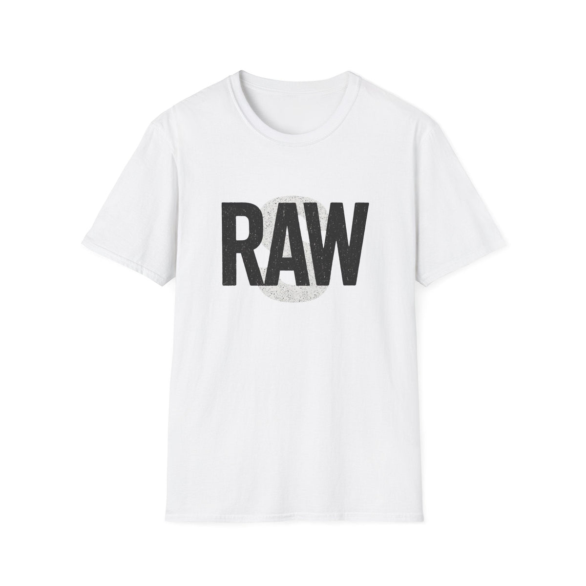 RAW Unisex Softstyle T-Shirt, Casual Graphic Tee, Everyday Wear, Gift for Him or Her, Streetwear Fashion, Summer Essential Printify