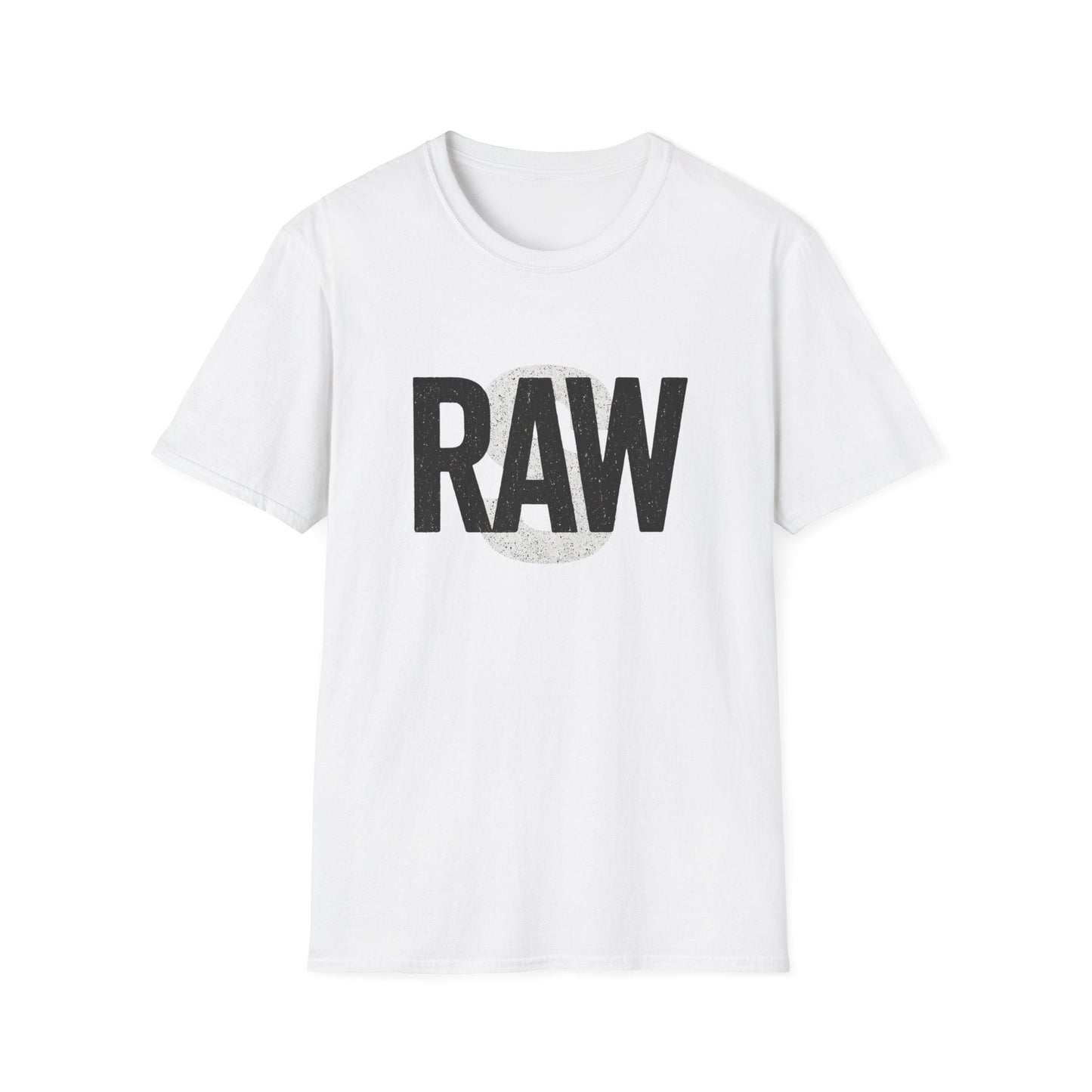 RAW Unisex Softstyle T-Shirt, Casual Graphic Tee, Everyday Wear, Gift for Him or Her, Streetwear Fashion, Summer Essential Printify