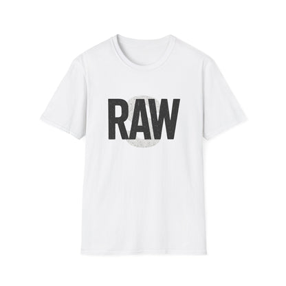RAW Unisex Softstyle T-Shirt, Casual Graphic Tee, Everyday Wear, Gift for Him or Her, Streetwear Fashion, Summer Essential Printify