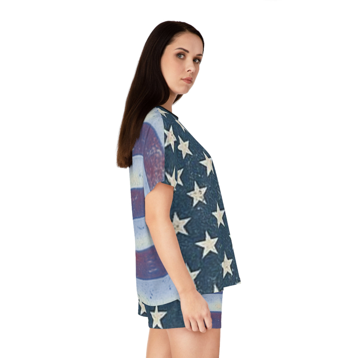 Patriotic Women's Pajama Set, USA Stars and Stripes Sleepwear, Red White Blue Loungewear, Perfect for Independence Day and Comfortable [...]