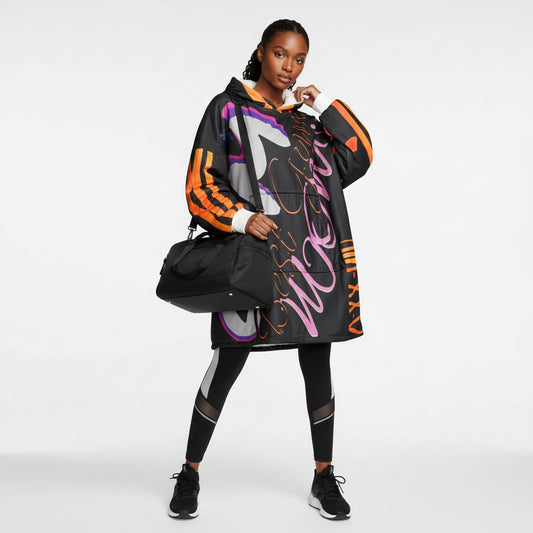 Bold Graphic Unisex Hooded Blanket - Perfect for Gym Lovers & Cozy Nights Printify