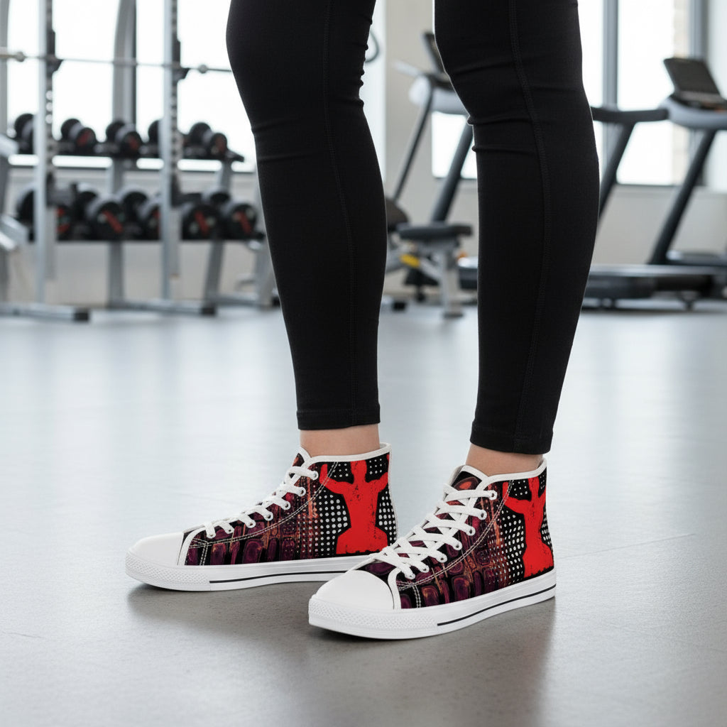 High Top Sneakers - Off To Gym Design Printify