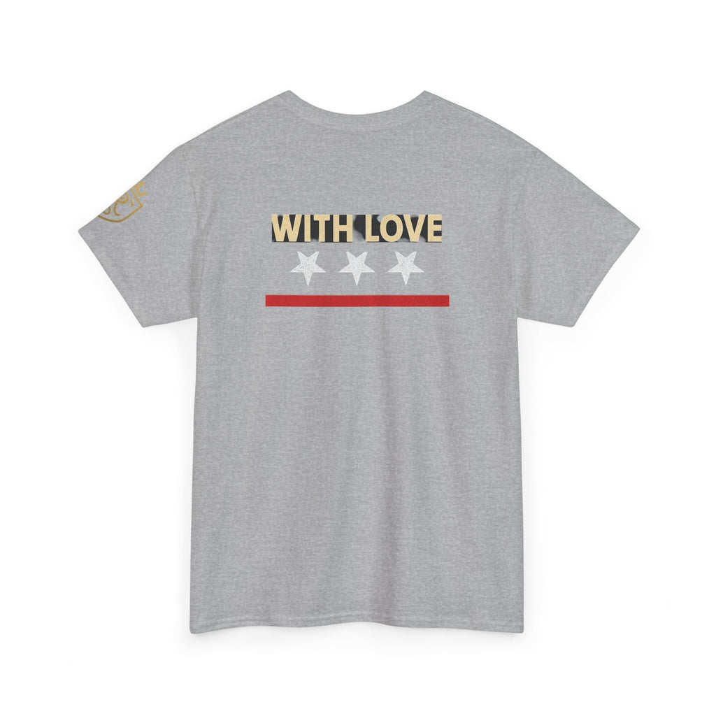 Stylish Unisex Heavy Cotton Tee - 'With Love' Statement Shirt, Casual Wear, Gift for Her, Gift for Him, Everyday Comfort Printify