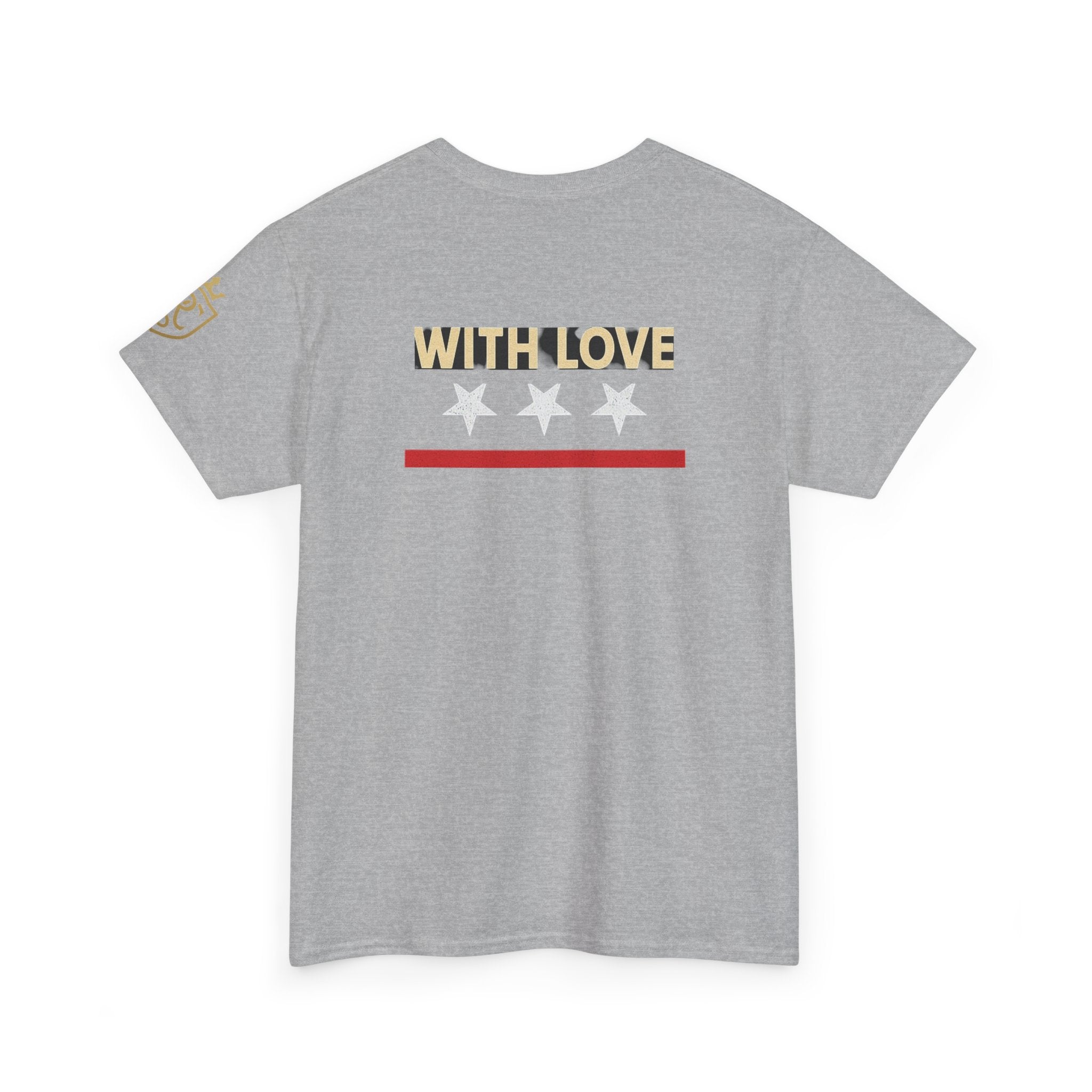 Stylish Unisex Heavy Cotton Tee - 'With Love' Statement Shirt, Casual Wear, Gift for Her, Gift for Him, Everyday Comfort Printify