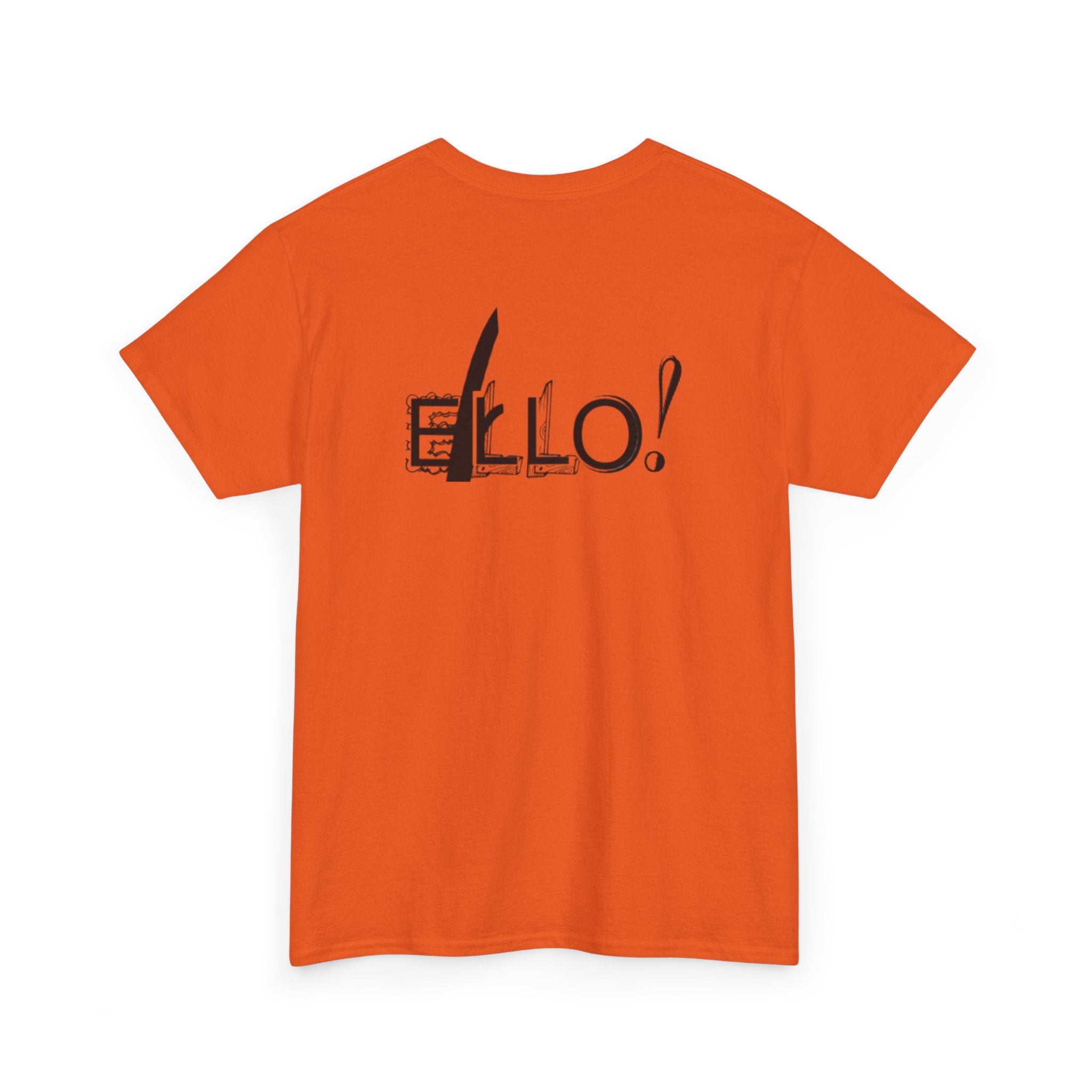 Funny Unisex Heavy Cotton Tee - "ELLO!" Graphic Shirt for Casual Days