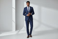 Necktie Navy Striped R-Design