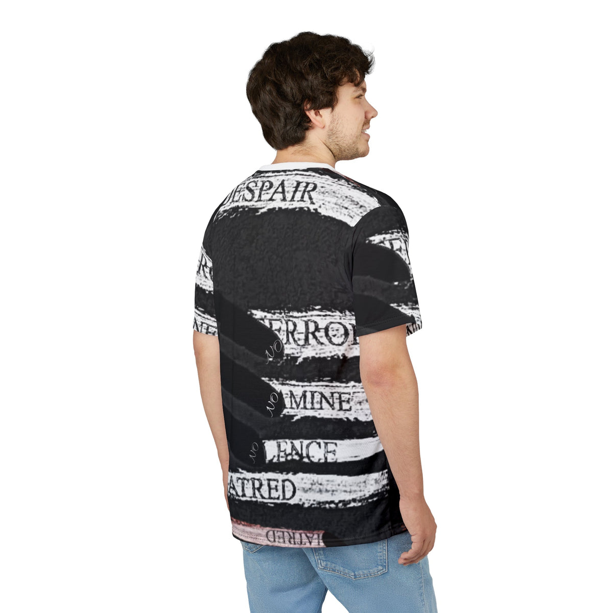 Emotional Statement Tee: Unisex Cut & Sew AOP Shirt | Expressive Graphic Tee for Casual Wear, Unique Gift for Holidays, Motivational [...] Printify