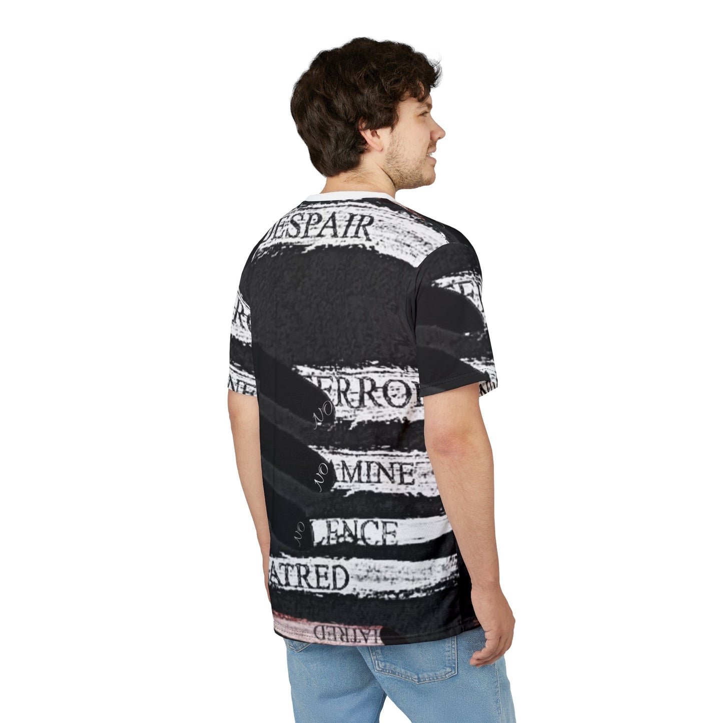 Emotional Statement Tee: Unisex Cut & Sew AOP Shirt | Expressive Graphic Tee for Casual Wear, Unique Gift for Holidays, Motivational [...] Printify