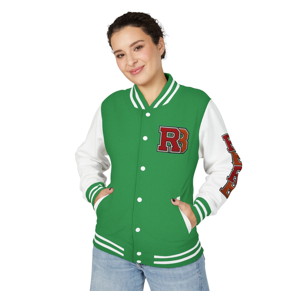 Letterman Jacket - RB Varsity Embroidered Retro Baseball Letter Jacket Printify