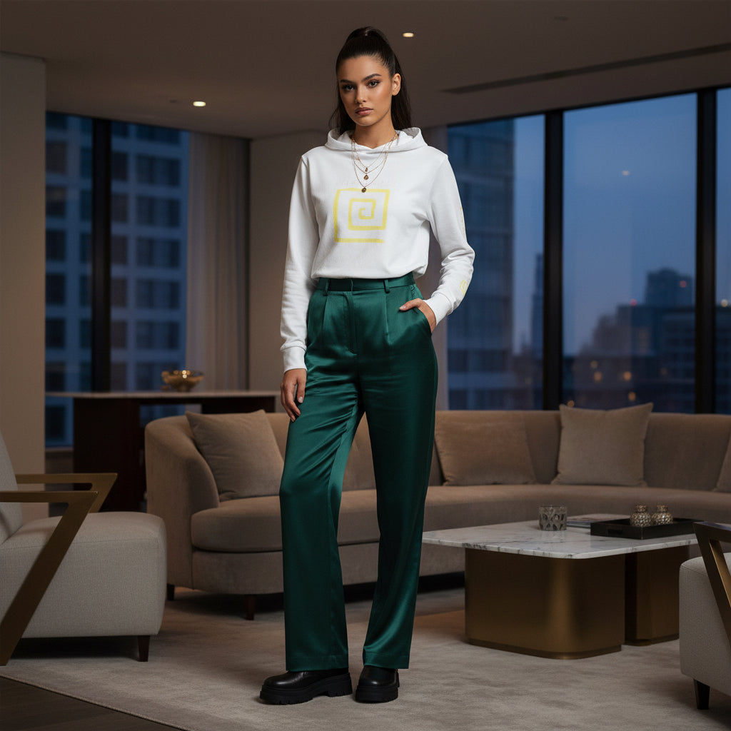 Chic Unisex Hooded Long Sleeve Tee, Trend Pullover Printify