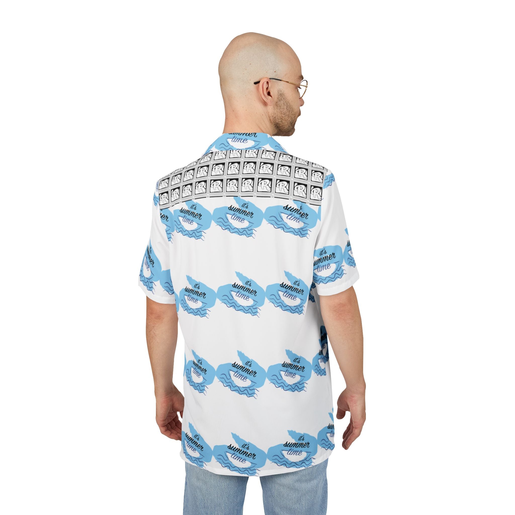 Button-Down Shirt R-Sommer Time Hawaiian Print