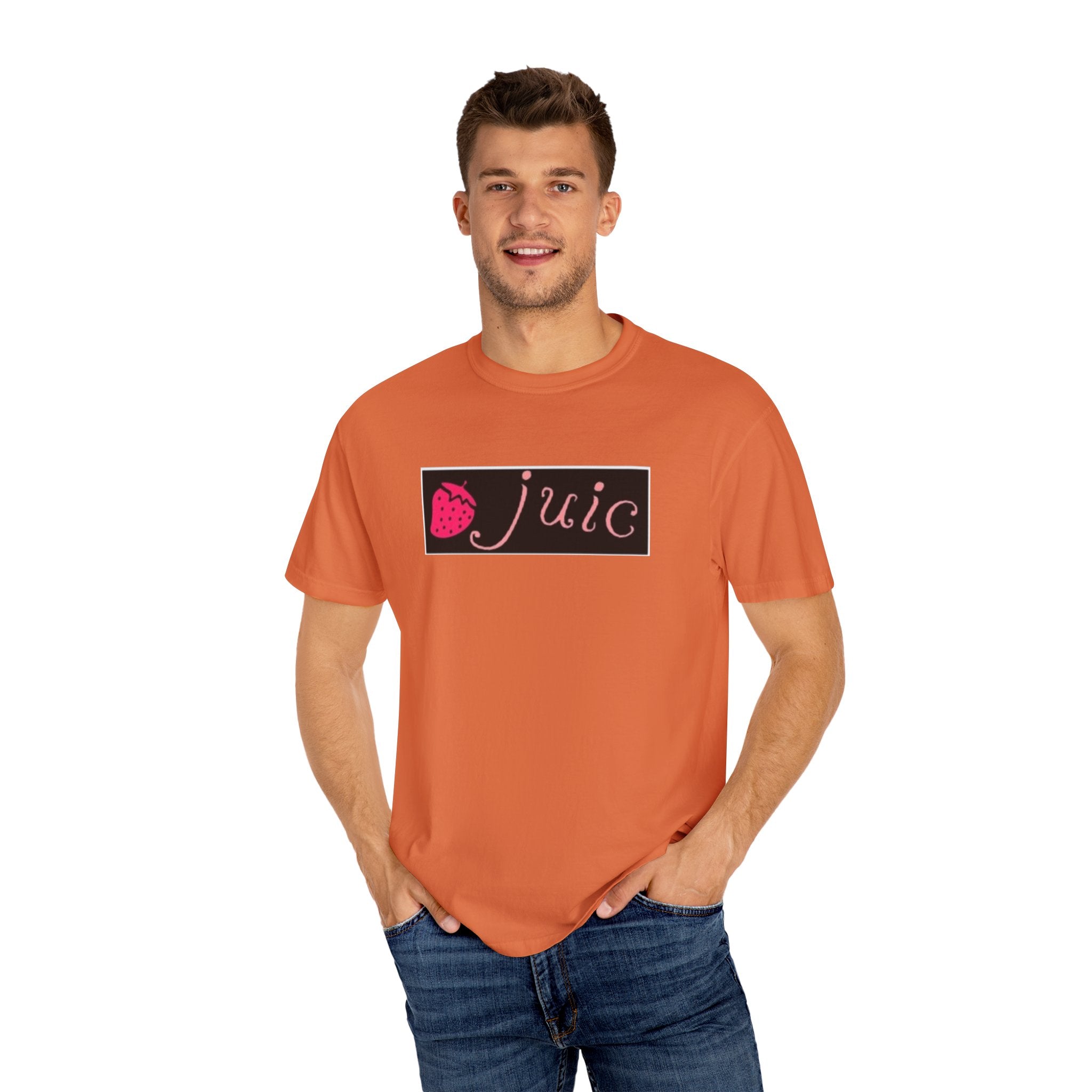 Strawberry JUIC Unisex T-Shirt, Cute Graphic Tee, Summer Apparel, Gift for Fruit Lovers, Trendy Fashion, Casual Wear