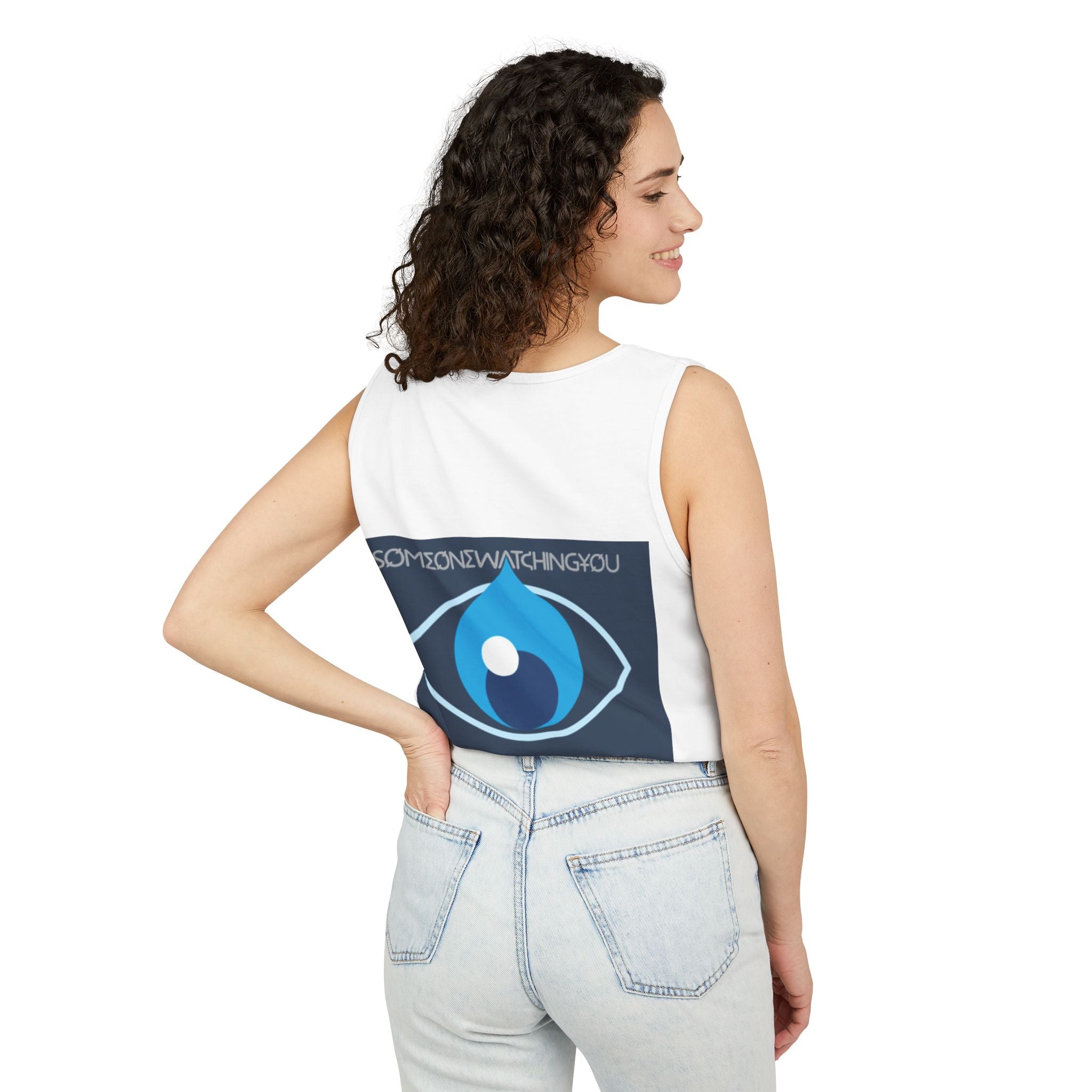 Tank Top Watching You Unisex Garment-Dyed