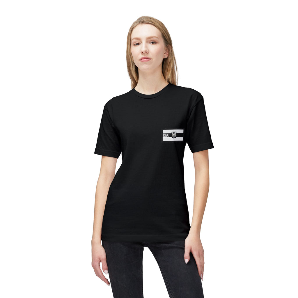 T-Shirt — Retro Patch Chest Logo Tee (Made in USA)