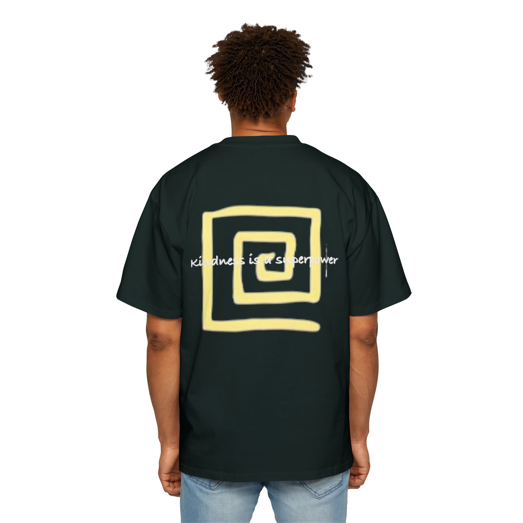 Oversized Tee - Kindness is a Super Power Graphic Design Shirt for Men Printify