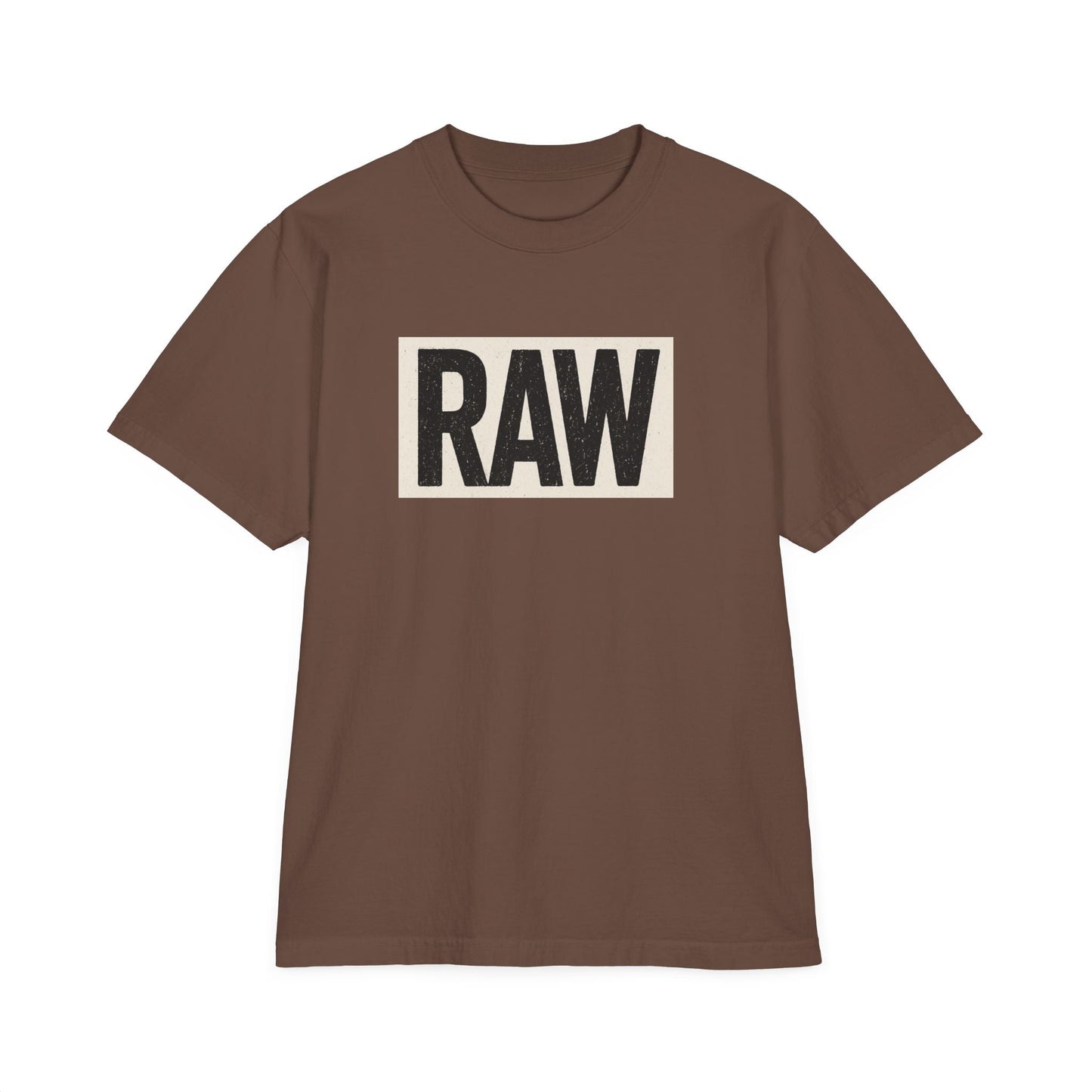 Stylish Unisex Graphic T-Shirt with 'RAW' Print, Casual Streetwear, Everyday Wear, Gift for Friends, Fashionable Basics Printify